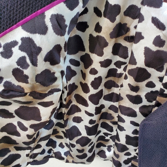 Dana Buchman Women's Black Medium Weight Snap Front Hi Collar Cropped Jacket - Picture 9 of 15